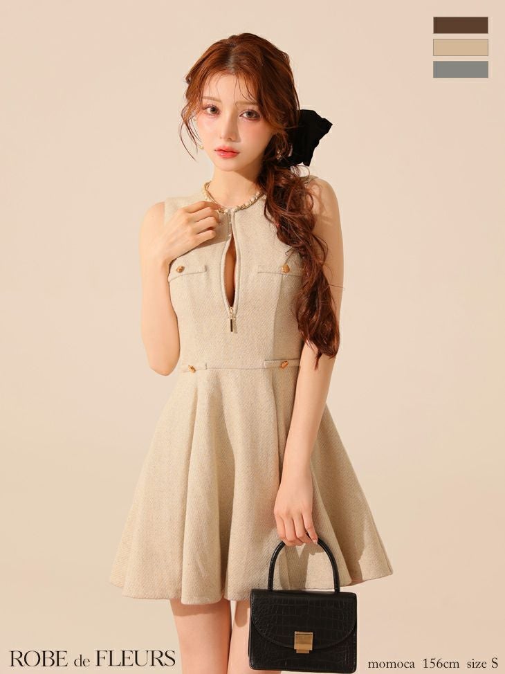 ROBE de FLEURS ローブドフルール 【XS～Lサイズあり】ゴールドボタン