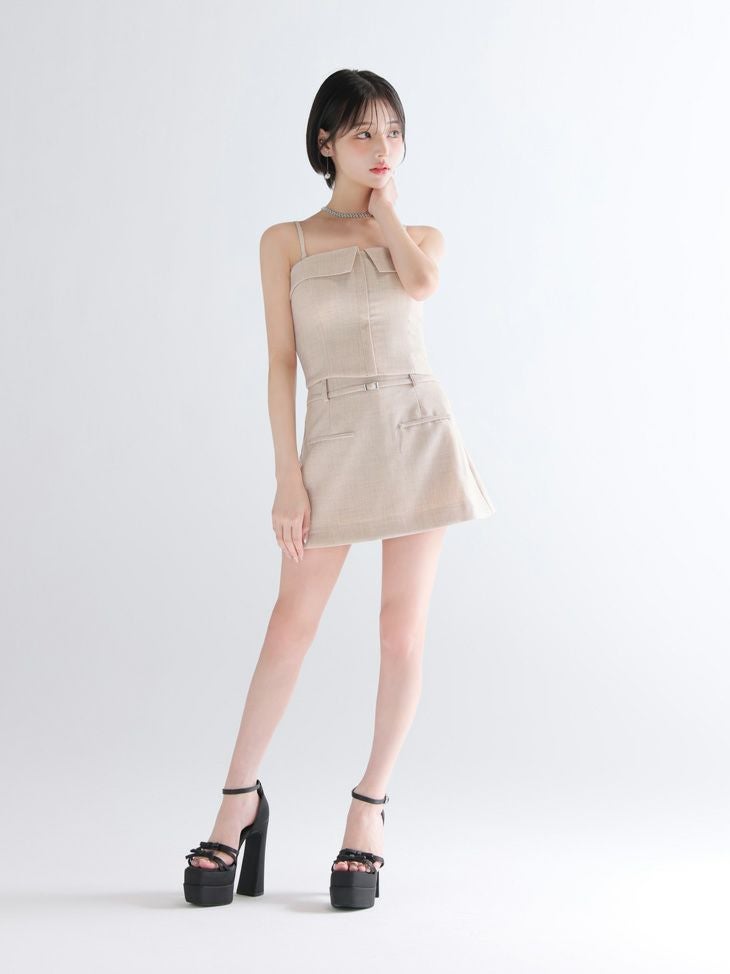 Glossy ローブドフルールグロッシー 【XSサイズあり】ツイルフロントファスナーセットアップミニキャバドレス gl4317-cGlossy ローブドフルールグロッシー 【XSサイズあり】ツイルフロントファスナーセットアップミニキャバドレス gl4317-c