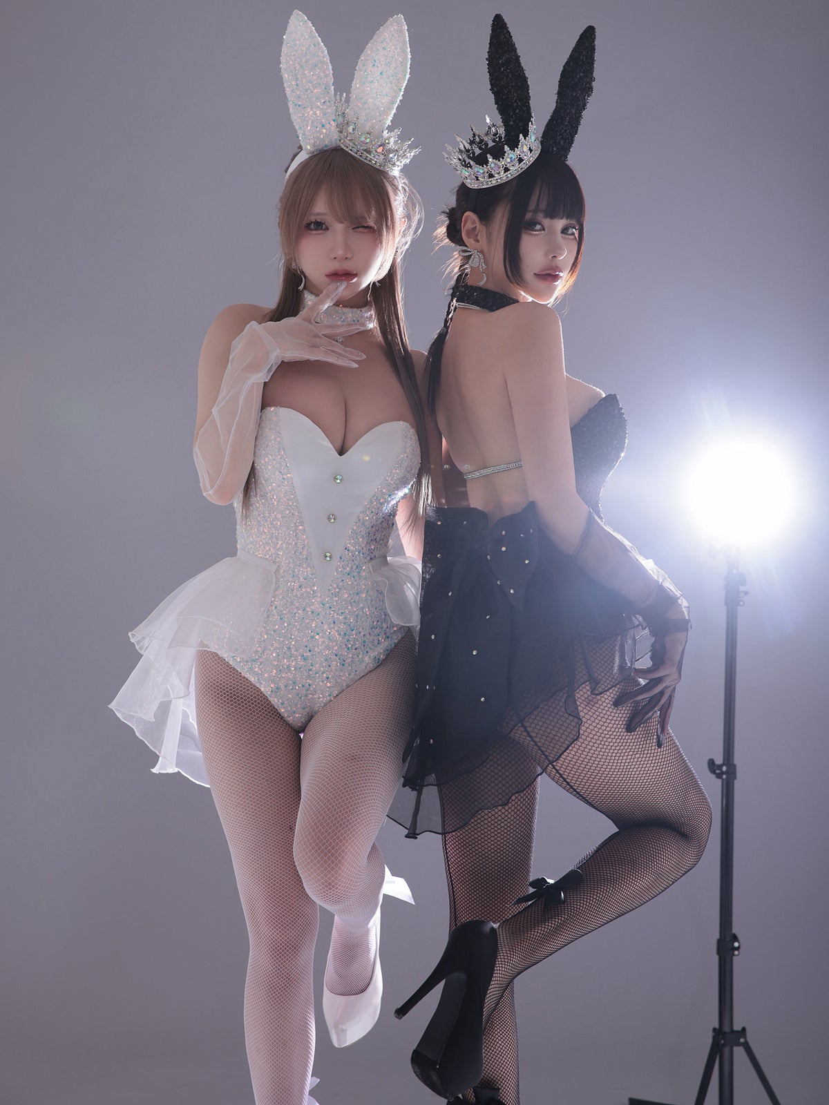 【3点セット】diamond jewelry bunny ダイアモンドジュエリーバニー ハイレグ [ブラック/ホワイト] vcsbn-250240-all
