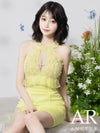 AngelR エンジェルアール ホルターネックバストレースフラワーフリルビジュータイトミニドレス ar25225