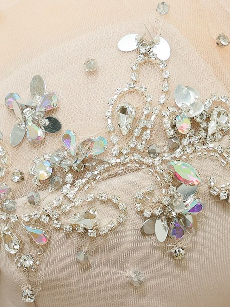 AngelR エンジェルアール クロスホルターネックシアービジューマイクロミニタイトミニドレス ar25339