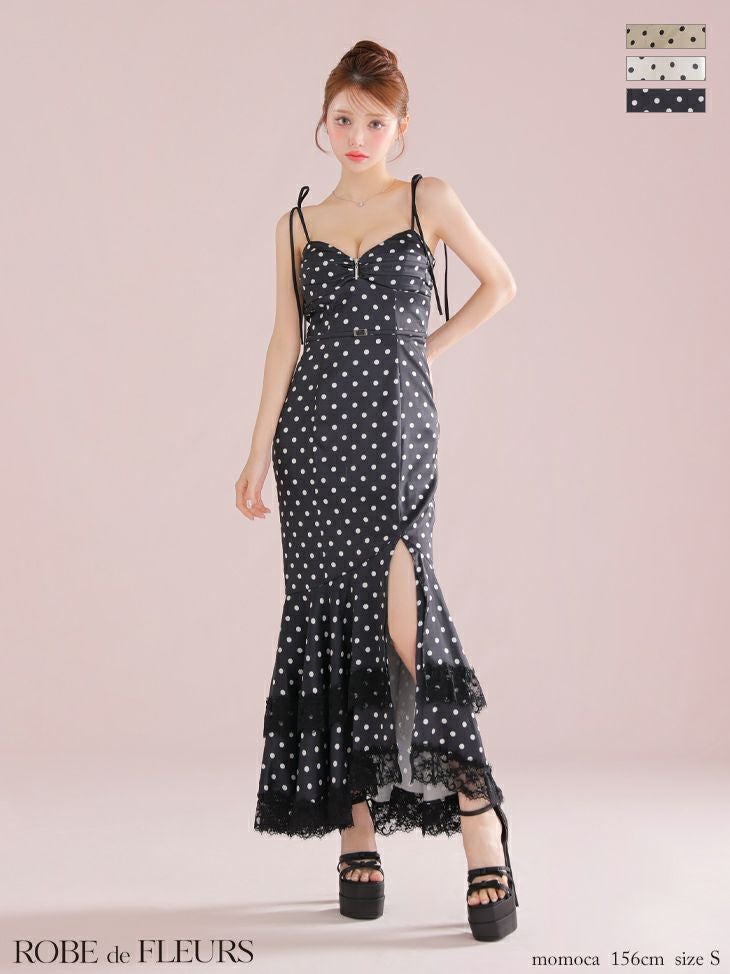 ROBE de FLEURS ローブドフルール 【XS～Lサイズあり】ドットサテン