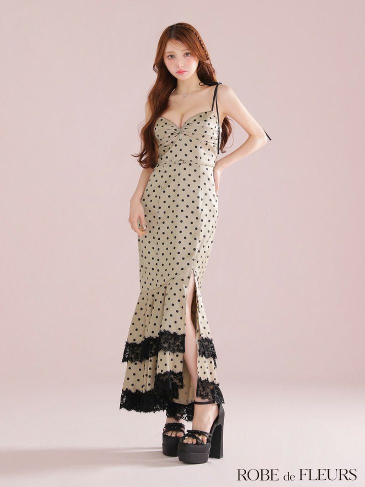 ROBE de FLEURS ローブドフルール 【XS～Lサイズあり】ドットサテン