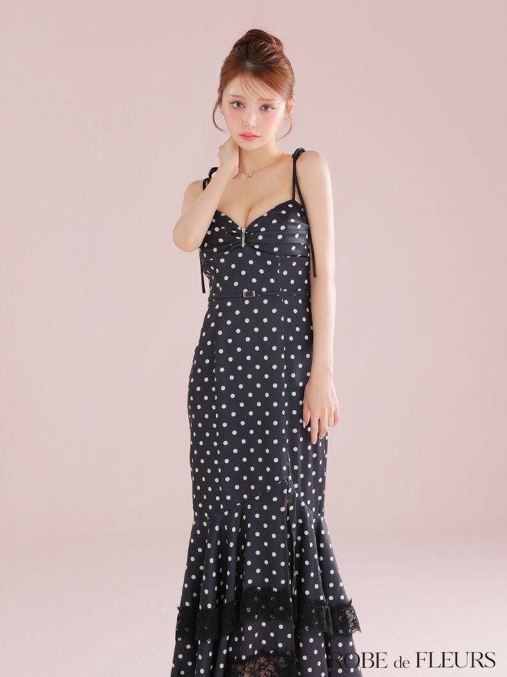 ROBE de FLEURS ローブドフルール 【XS～Lサイズあり】ドットサテン