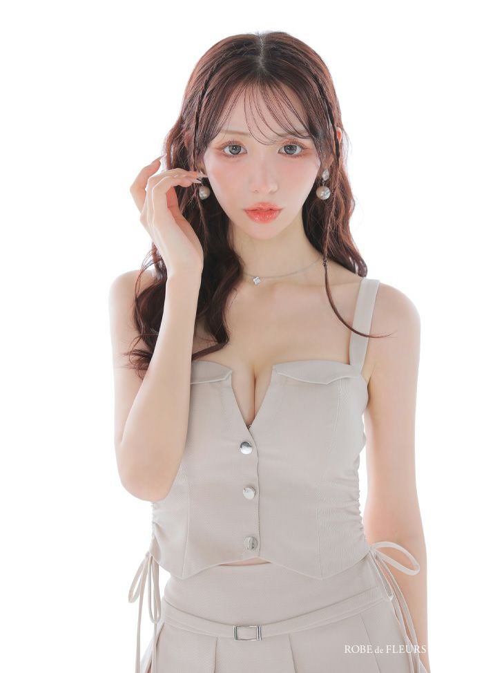 Glossy ローブドフルールグロッシー 【XSサイズあり】サイドドロストプリーツフレアミニキャバドレス gl4112