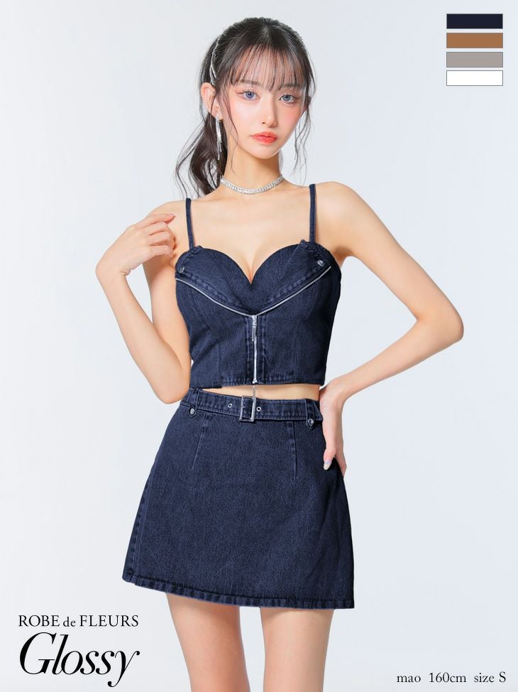 ミニドレス ☆予約商品☆【10月上旬入荷予定】【XSサイズあり】ジップデザイン