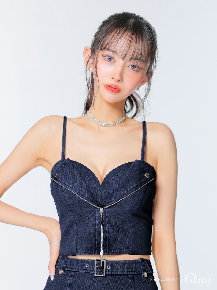 Glossy ローブドフルールグロッシー 【XSサイズあり】ジップデザイン