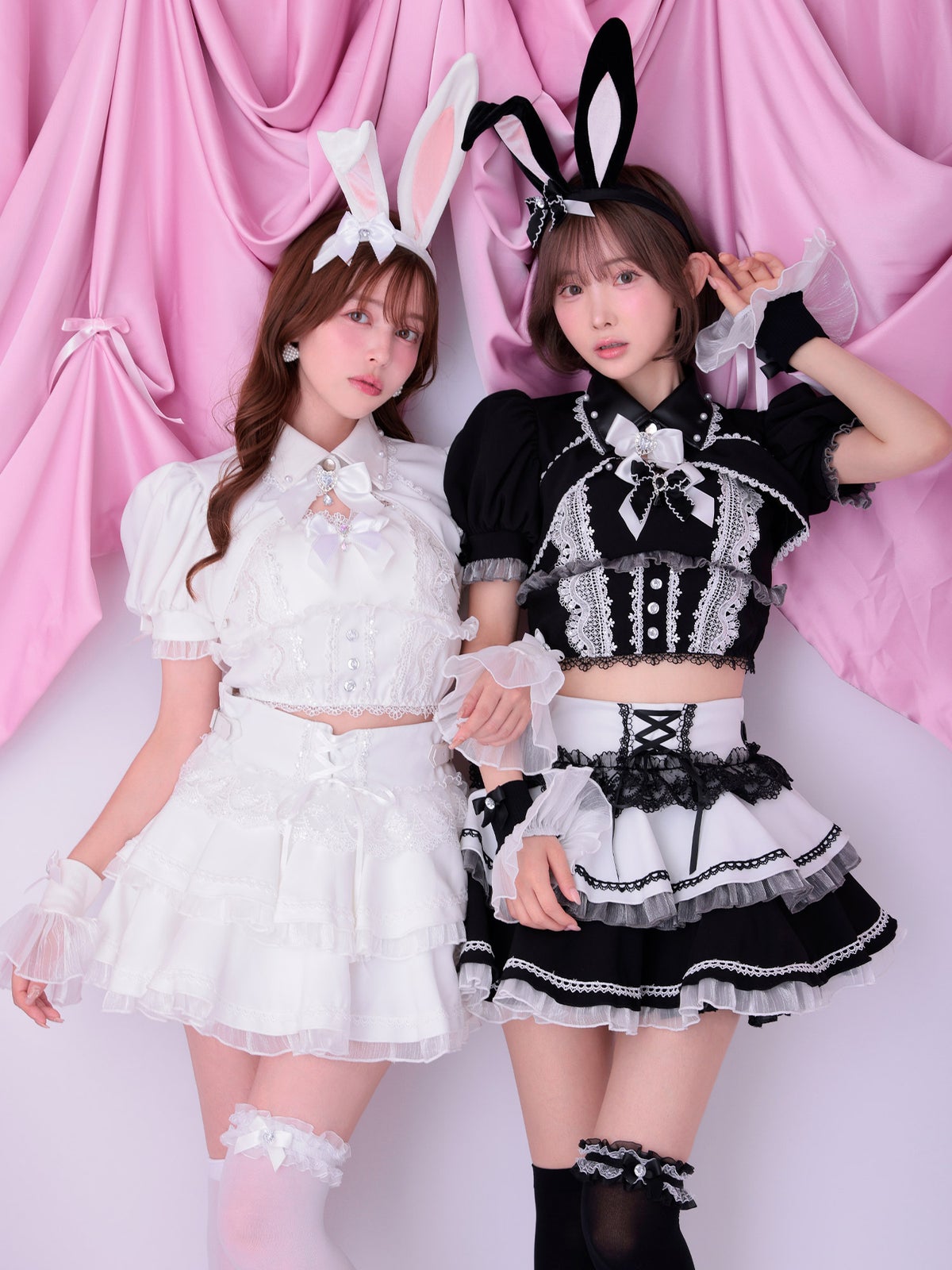 【9点セット】 vanityME. × Malymoon シャンデリアレースバニー ホワイト mlcs25037-1