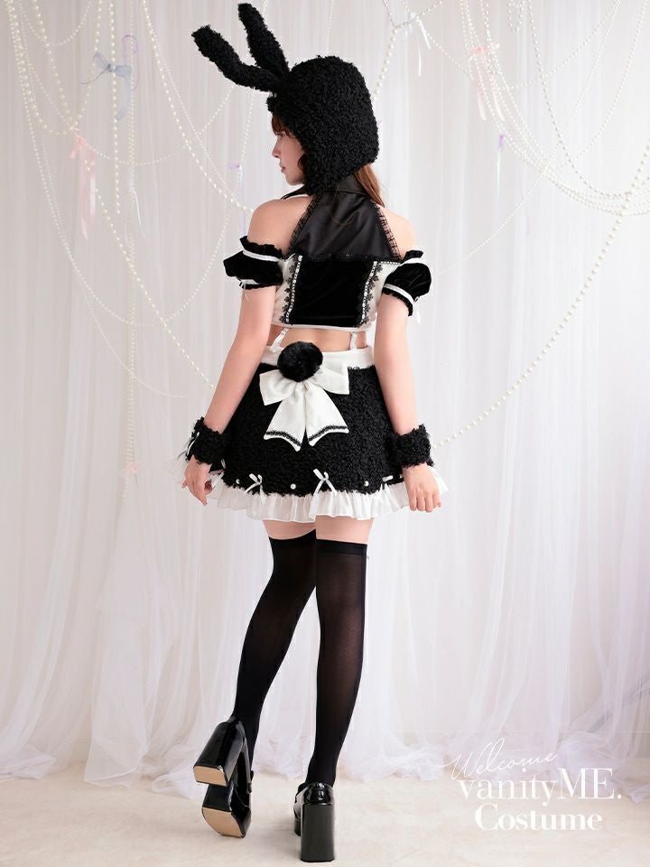 【8点セット】 vanityME. × Malymoon ふわふわホイップバニーメイド ブラック mlcs25041-1