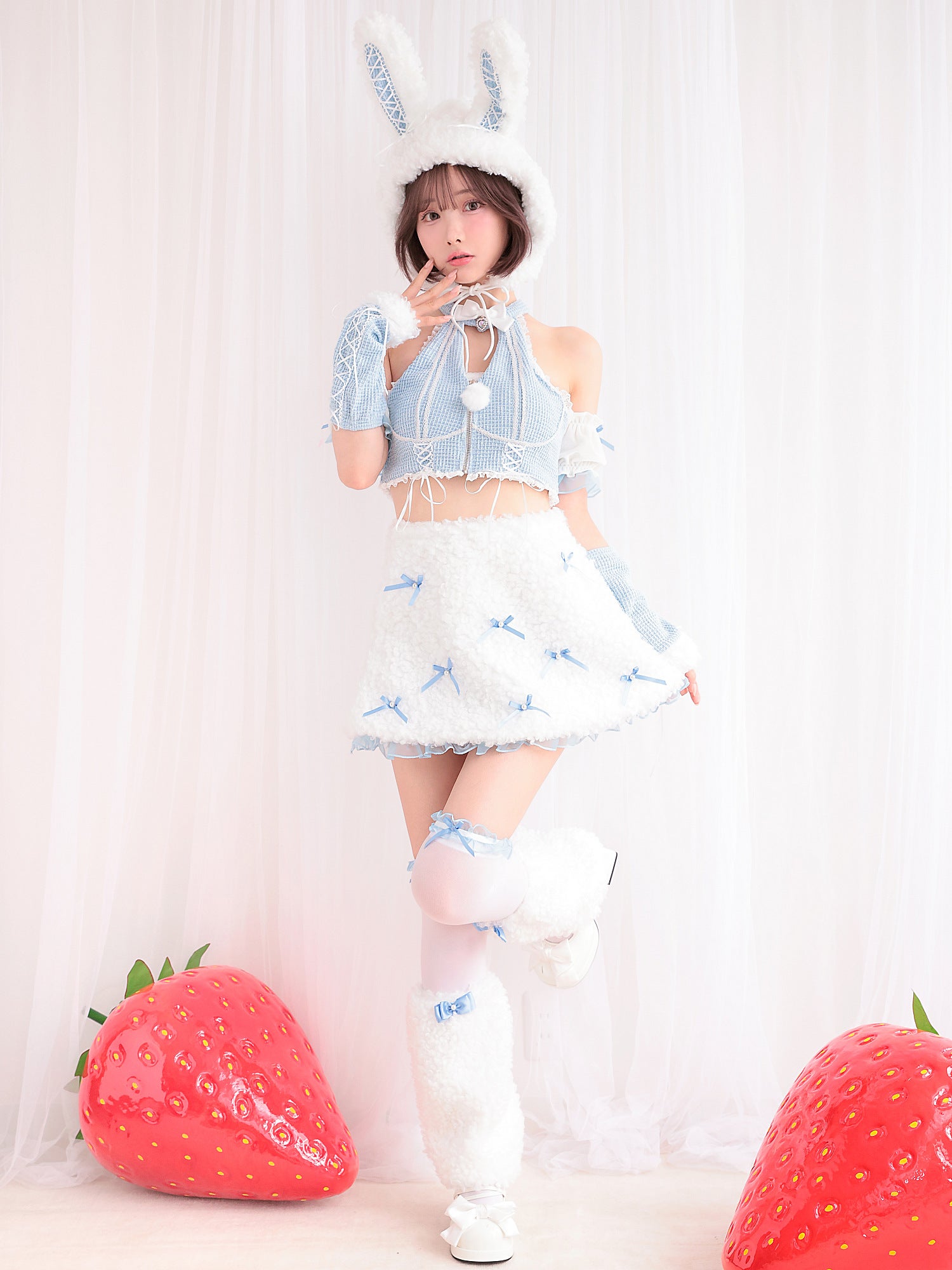 【10点セット】 vanityME. × Malymoon プティフールリボンバニー ブルー mlcs25029-2
