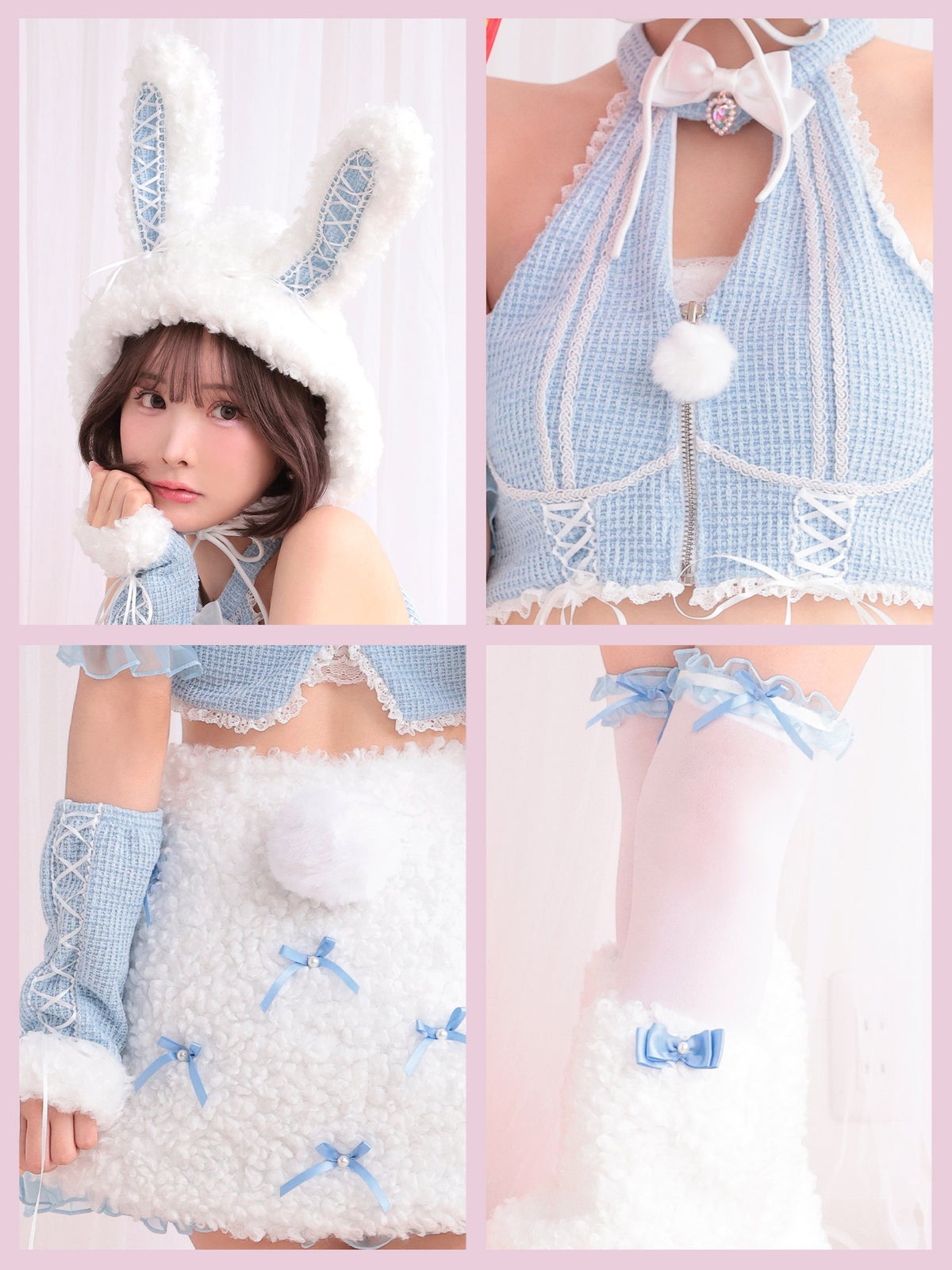【10点セット】 vanityME. × Malymoon プティフールリボンバニー ブルー mlcs25029-2