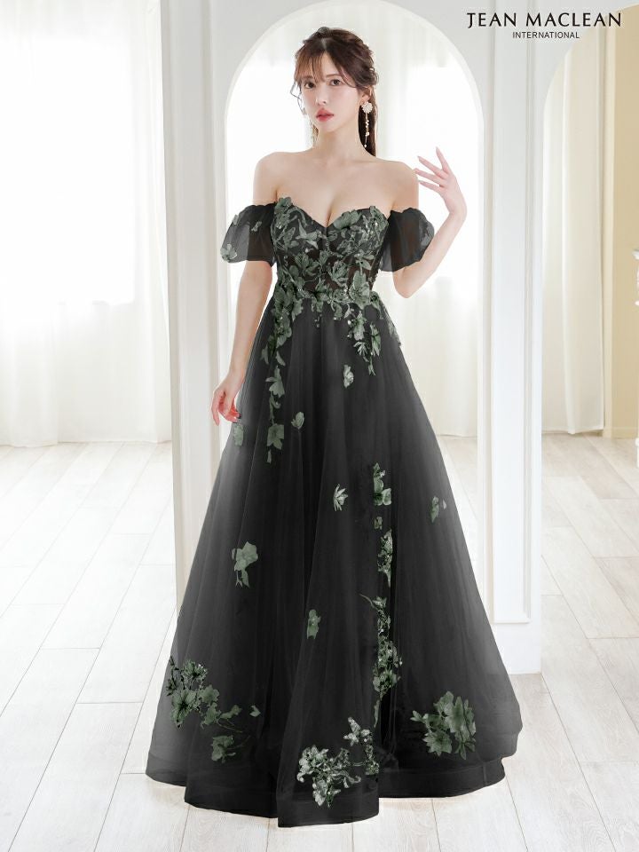 JEAN MACLEAN ジャンマクレーン 立体フラワー刺繍/オフショル