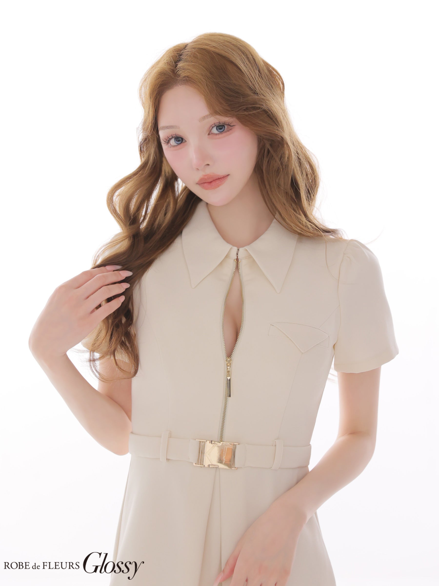 Glossy ローブドフルールグロッシー 【XS～Lサイズあり】シャツカラー