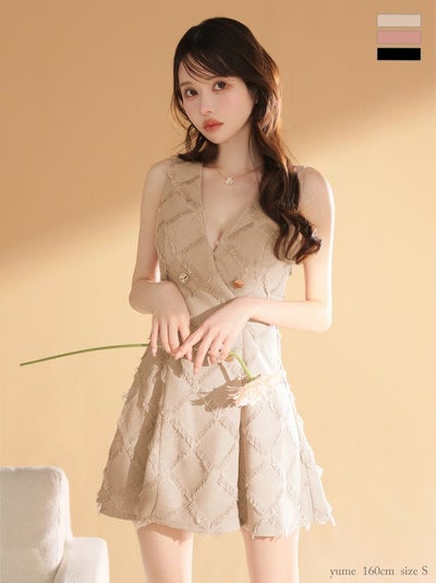 ROBE de FLEURS ローブドフルール アイボリー リボンデザインホルター 