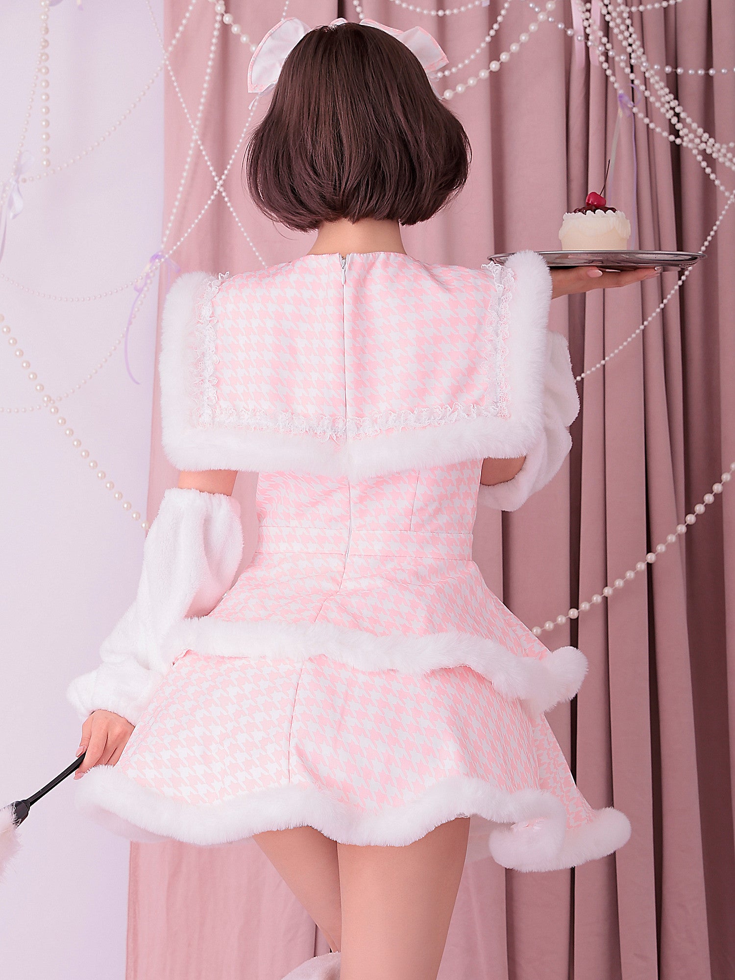 【4点セット】vanityME. × MIYANISHIYAMA いたずらうさぎのギンガムチェックドレス ピンク[ソンアミちゃん着用] vcsbn-250219-1-sn