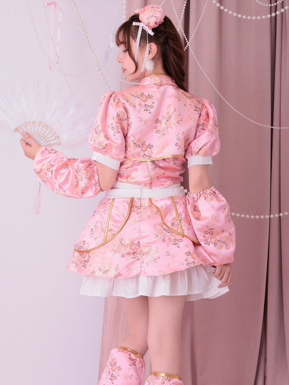 【4点セット】vanityME. × MIYANISHIYAMA いたずらうさぎのギンガムチェックドレス ブラック[ナナちゃん着用] vcsbn-250219-2-na