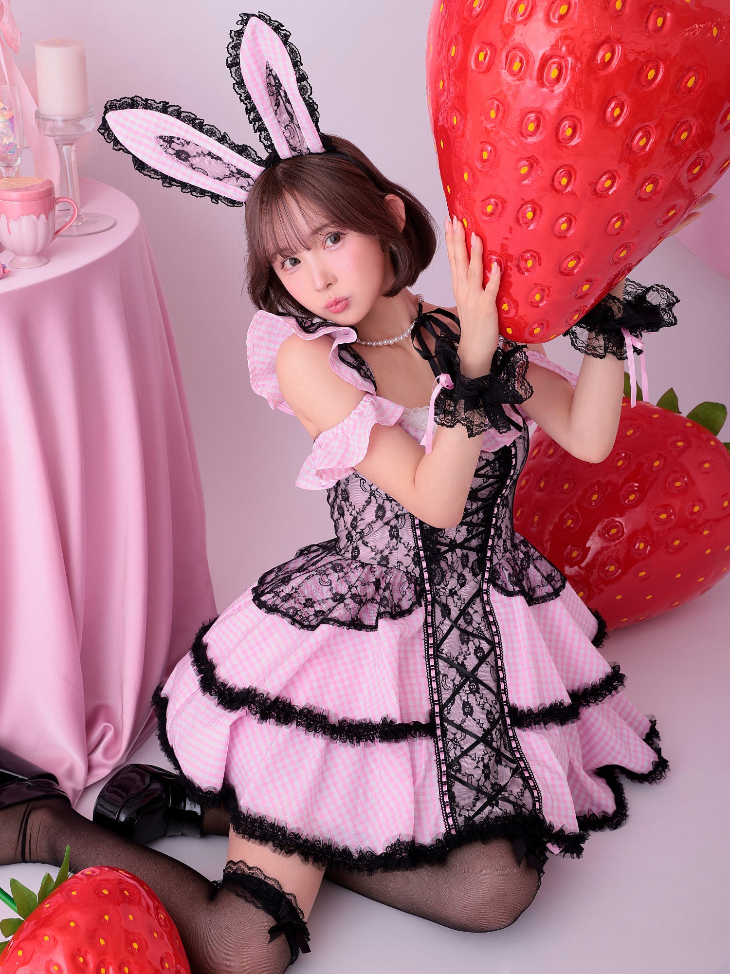 【7点セット】vanityME. × MIYANISHIYAMA sweet dream china dress!!  レッド[ソンアミちゃん着用] vcsch-23987-3-sn