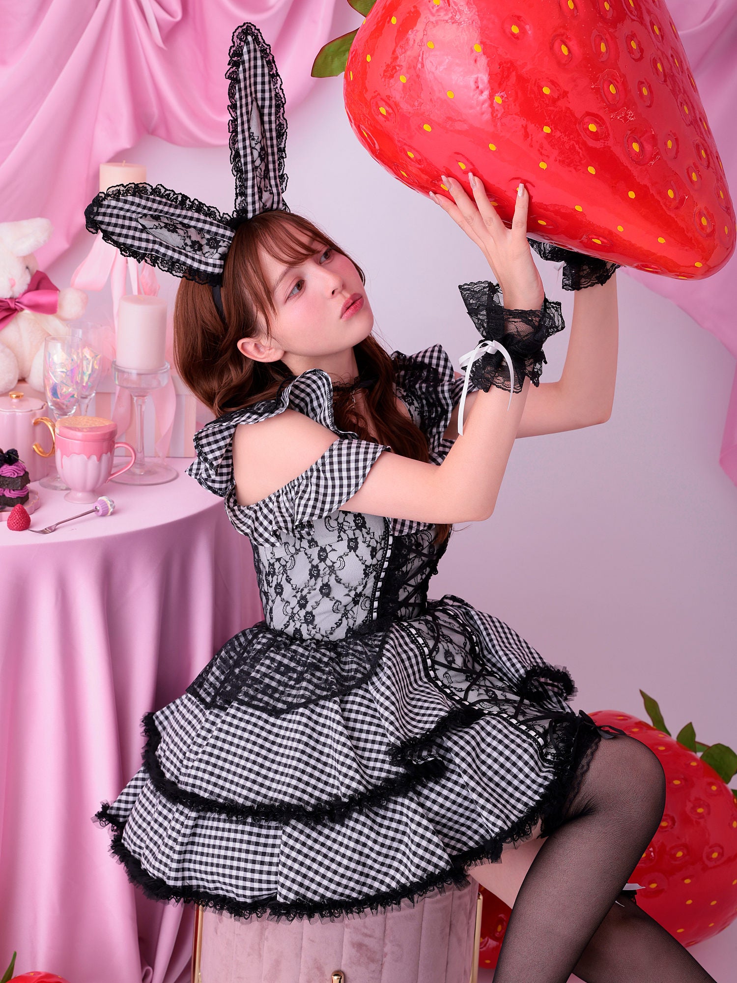 【5点セット】vanityME. × MIYANISHIYAMA おてんばキャットドレス ブラック [ソンアミちゃん着用]vcsct-23986-1-sn