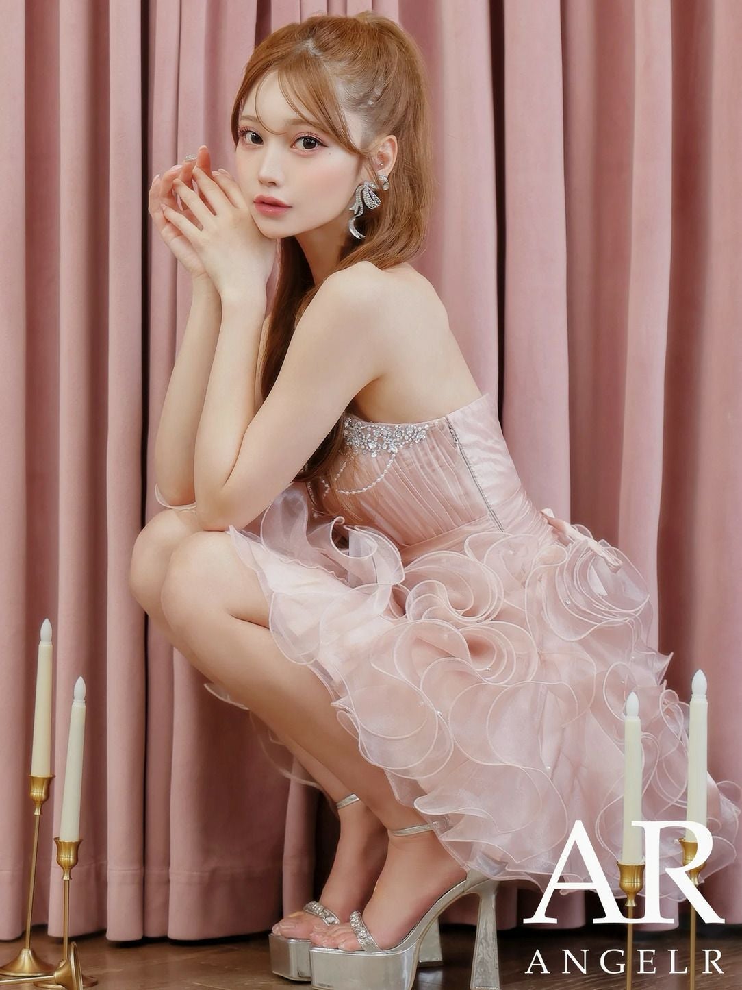 AngelR エンジェルアール ベアトップハートカットビジューパール