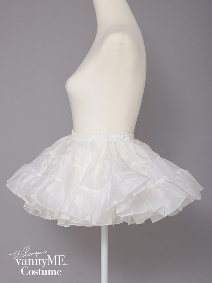 ボリュームフリル インナーパニエ チュチュスカート ブラック・ホワイト vpn-25067