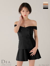 ROBE de FLEURS ローブドフルール 【XSサイズあり】肩リボンキャミツーピースフレアミニキャバドレス fm3267