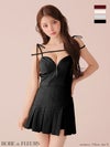 ROBE de FLEURS ローブドフルール 【XSサイズあり】肩リボンキャミツーピースフレアミニキャバドレス fm3267