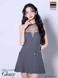 ROBE de FLEURS ローブドフルール【XSサイズあり】ティアードスカートツーピースフレアミニキャバドレス fm4116-c