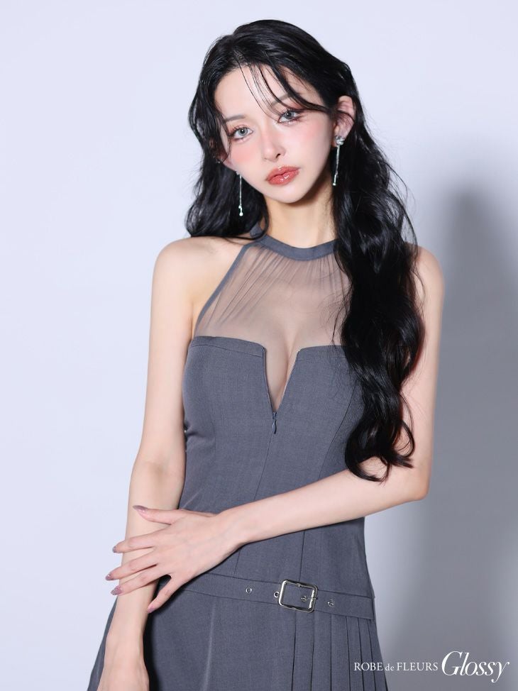 ROBE de FLEURS ローブドフルール【XSサイズあり】ティアードスカートツーピースフレアミニキャバドレス fm4116-c