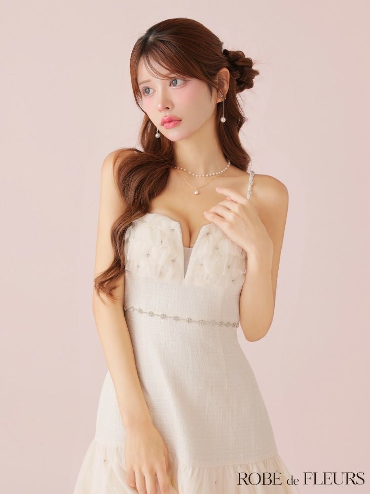 Glossy ローブドフルールグロッシー 【XSサイズあり】シアーギャザータイトキャミミニキャバドレス gl3952-c