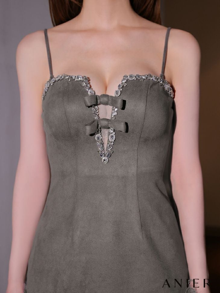 ROBE de FLEURS anier.ROBE ローブドフルール アニエルローブ  【XSサイズあり】 Tweed off-the-shoulder waist-cut bunny halloween dress ツイードオフショルウエストカットバニーミニドレス fm-anier4054-c