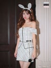ROBE de FLEURS anier.ROBE ローブドフルール アニエルローブ Denim race up belt setup mini dress デニムレースアップベルトセットアップミニドレス fm-anier4049