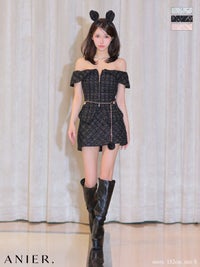 ROBE de FLEURS anier.ROBE ローブドフルール アニエルローブ Denim race up belt setup mini dress デニムレースアップベルトセットアップミニドレス fm-anier4049