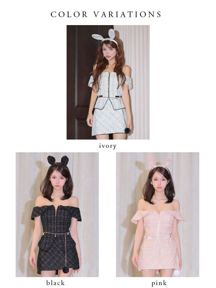 ROBE de FLEURS anier.ROBE ローブドフルール アニエルローブ Denim race up belt setup mini dress デニムレースアップベルトセットアップミニドレス fm-anier4049