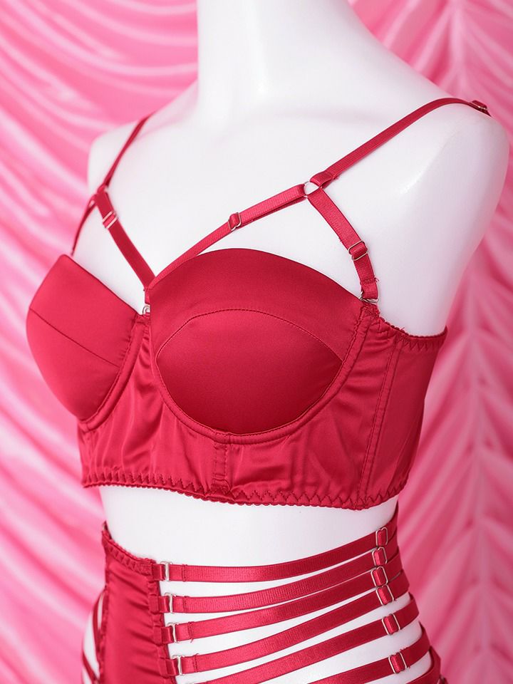 【4点セット】Sideline sexy lingerie bunny サイドラインセクシーランジェリーバニー レッド vcsbn-25075-2