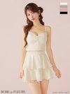 ROBE de FLEURS ローブドフルール【XSサイズあり】ティアードスカートツーピースフレアミニキャバドレス fm4116