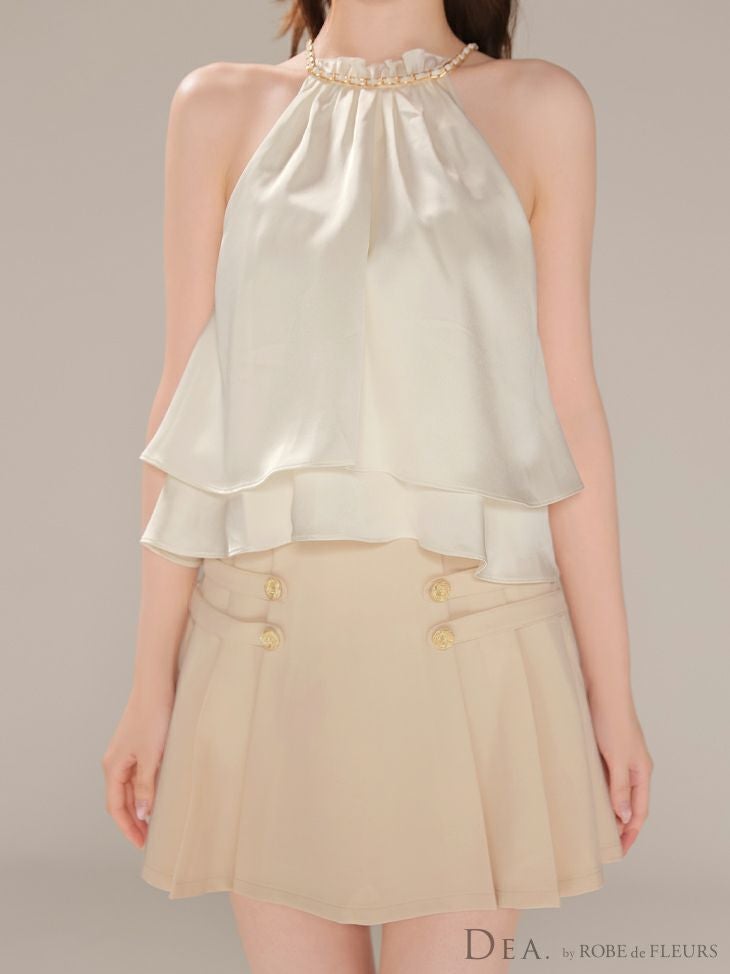 DEA. ディア バイ ローブドフルール 【XSサイズあり】シフォンレイヤードフリルセットアップフレアフレアミニキャバドレス de4216-c