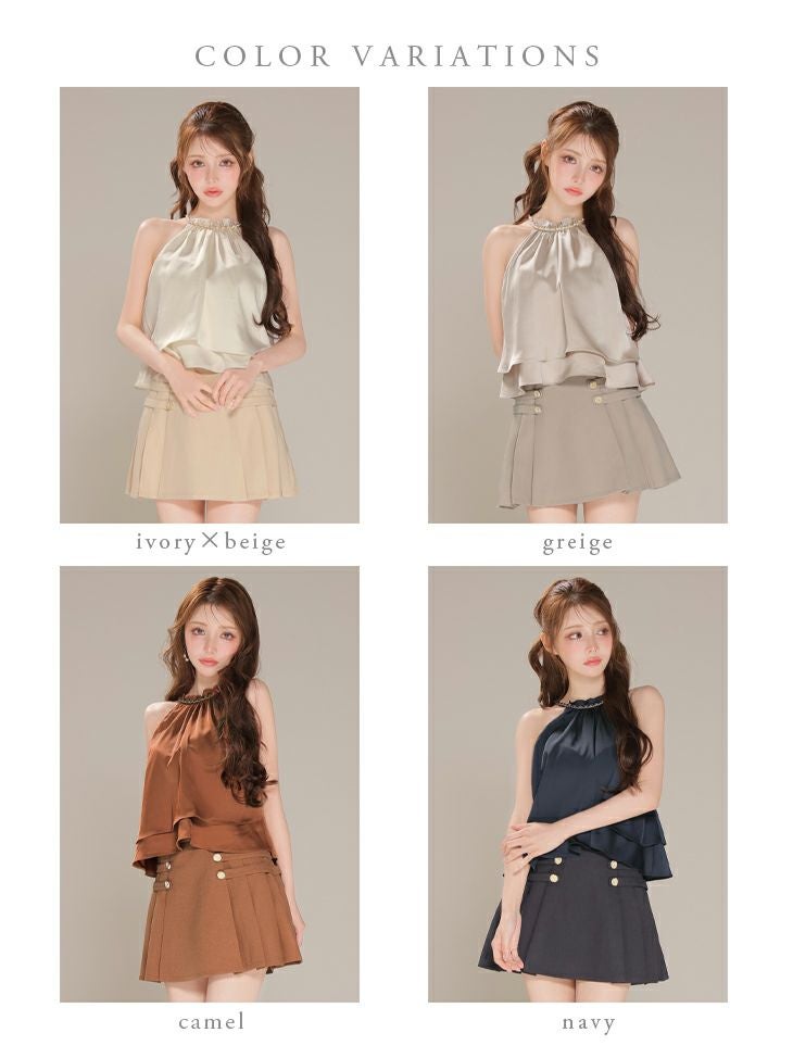 DEA. ディア バイ ローブドフルール 【XSサイズあり】シフォンレイヤードフリルセットアップフレアフレアミニキャバドレス de4216-c