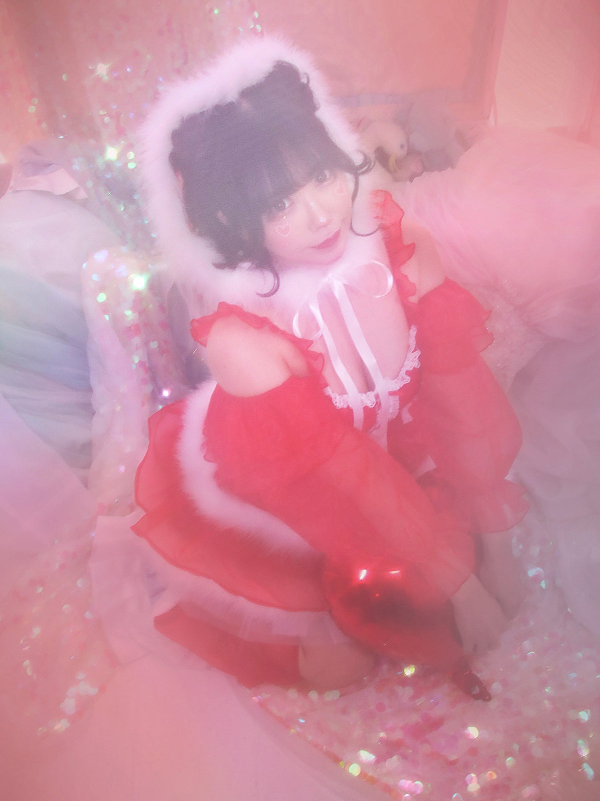 【3点セット】vanityME. × MIYANISHIYAMA とっておきいちごドレス レッド サンタ vcsst-250155-sr