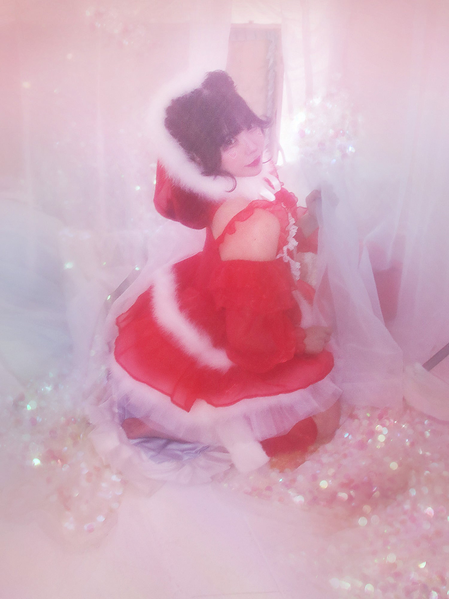 【3点セット】vanityME. × MIYANISHIYAMA とっておきいちごドレス レッド サンタ vcsst-250155-sr