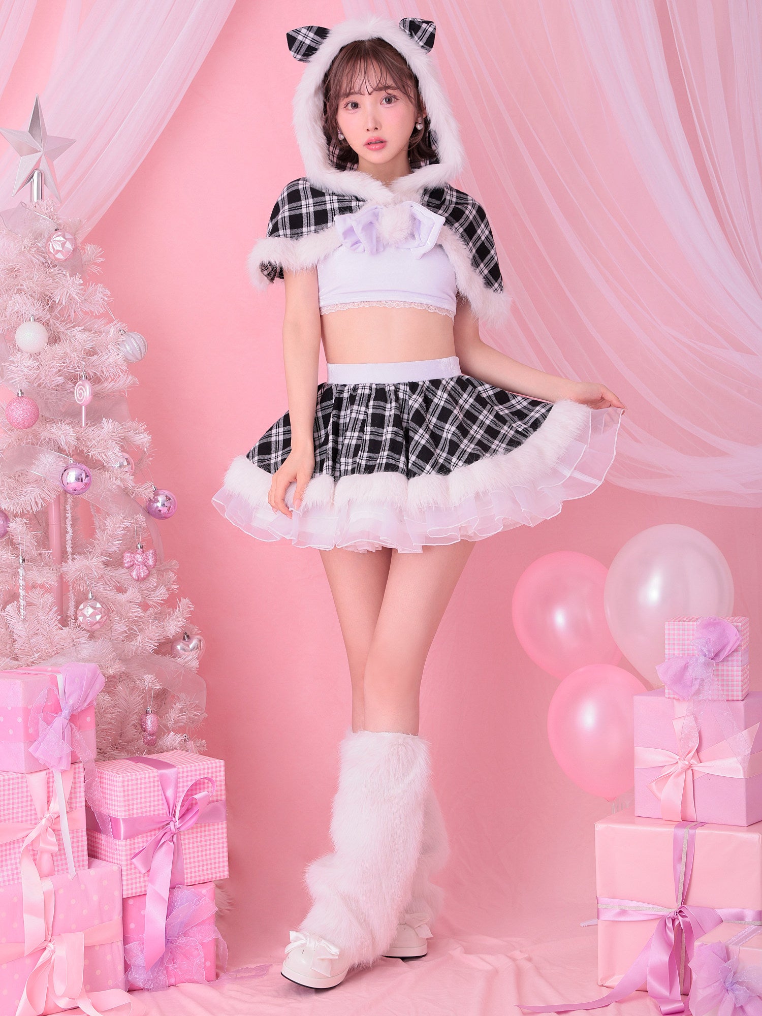 【5点セット】vanityME. × MIYANISHIYAMA おてんばキャットサンタ ブラック vcsst-23986-1-at