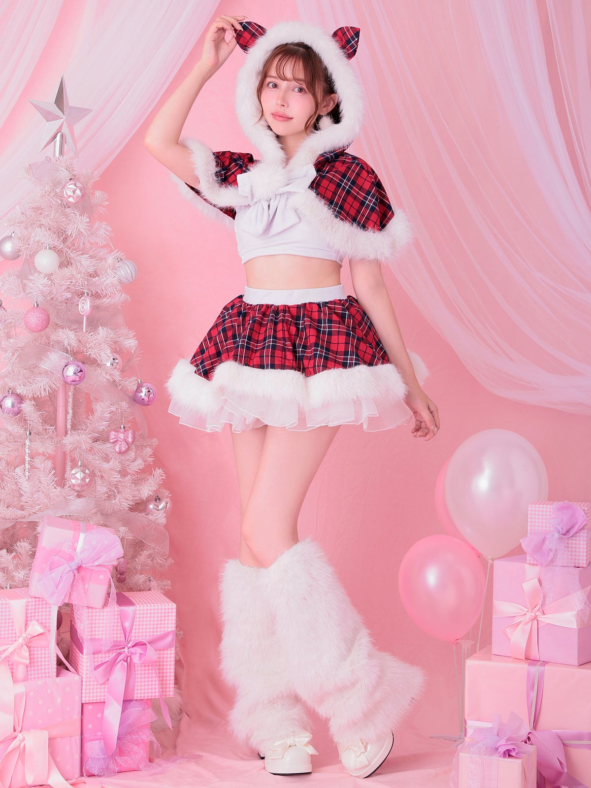 【5点セット】vanityME. × MIYANISHIYAMA おてんばキャットサンタ レッド vcsst-23986-2-at