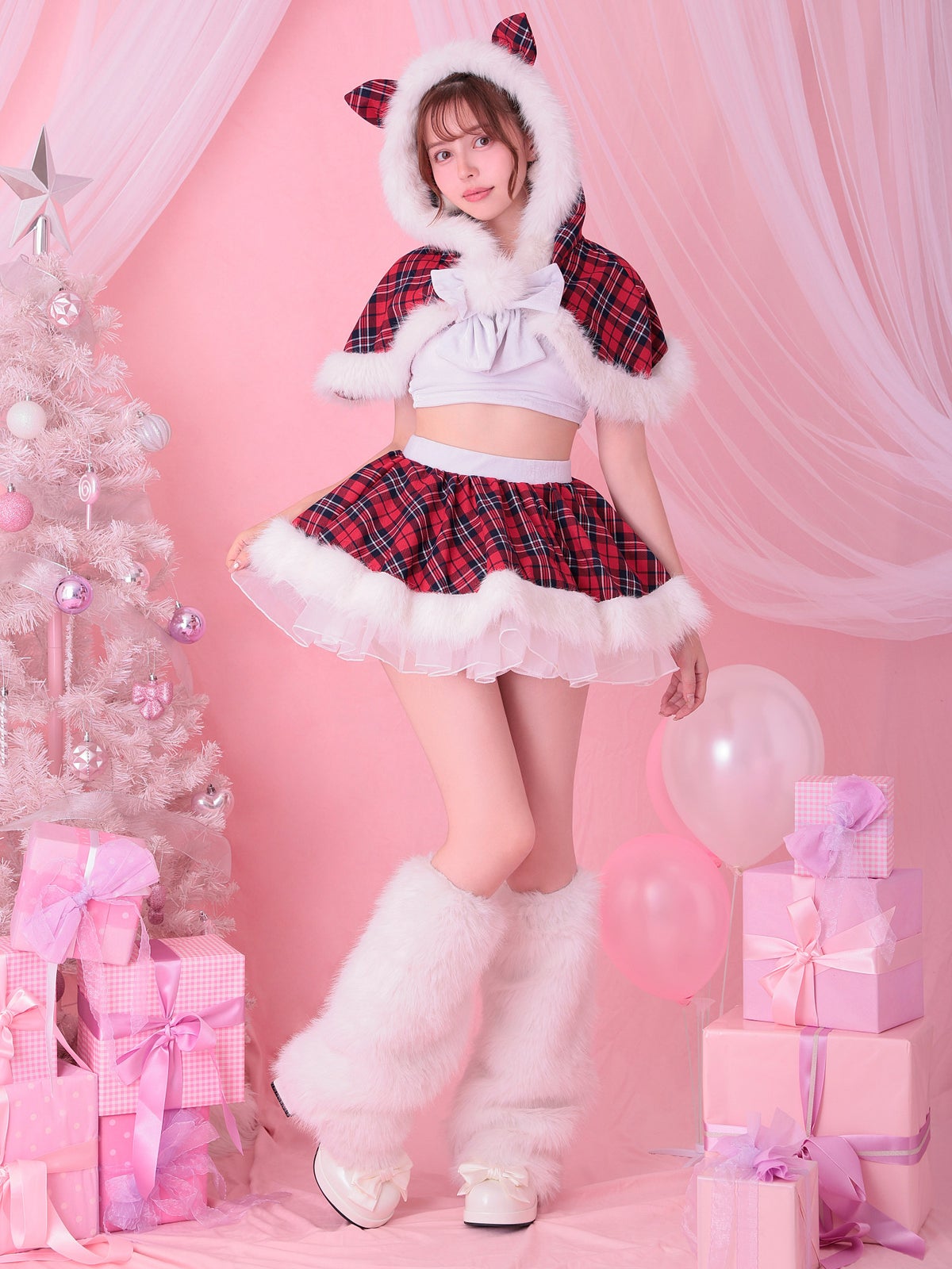 【5点セット】vanityME. × MIYANISHIYAMA おてんばキャットサンタ レッド vcsst-23986-2-at