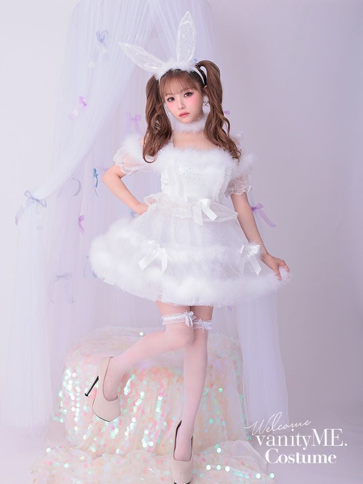 【3点セット】vanityME. × MIYANISHIYAMA ホワイトバニードレス vcsbn-250152-2b