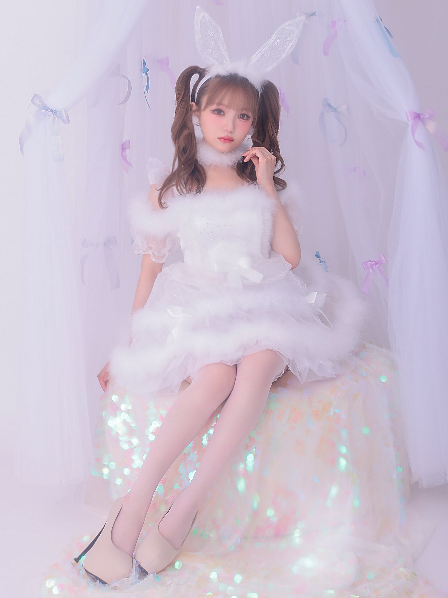 【3点セット】vanityME. × MIYANISHIYAMA ホワイトバニードレス vcsbn-250152-2b