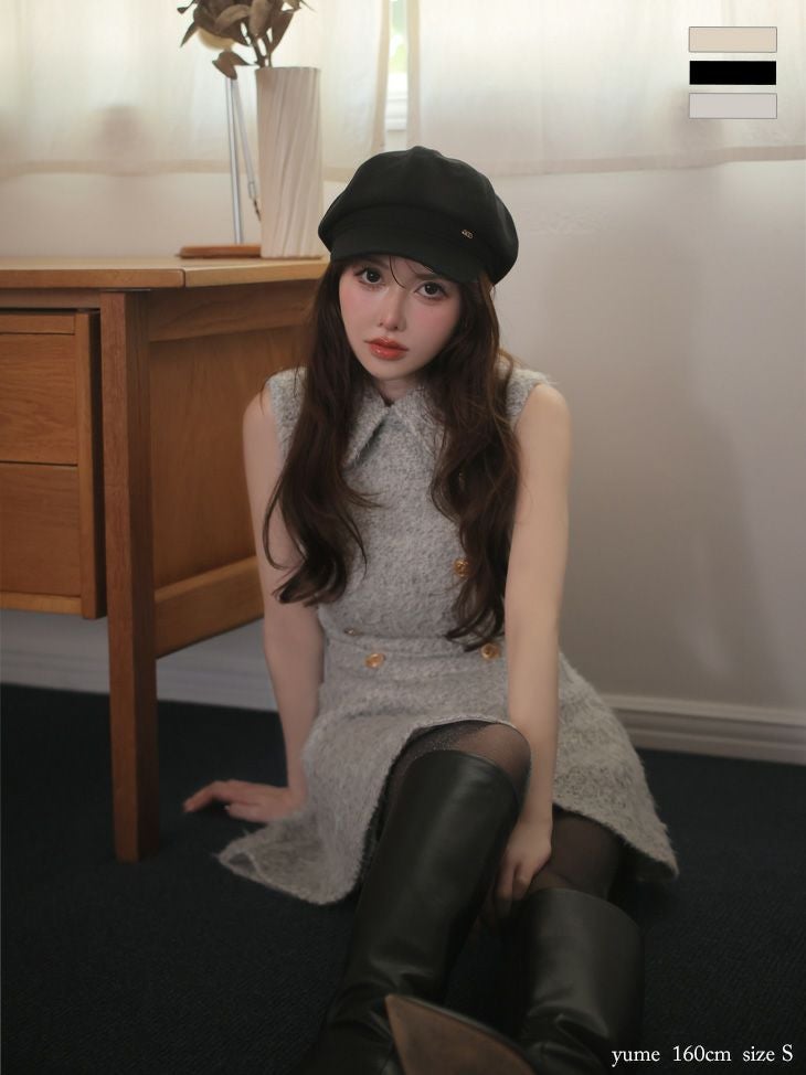 ROBE de FLEURS ローブドフルール 2wayネックリボンバストジップミニ