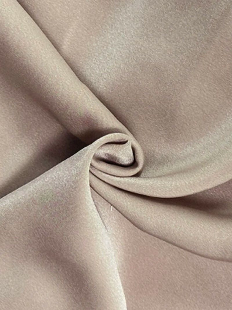 Veautt ヴュート バストドレープアシンメトリーデザインフレアミモレ丈ミディアムドレス vt022526