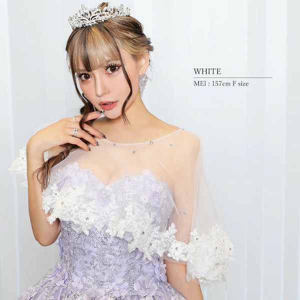 単品】AngelR エンジェルアール フラワー刺繍ビジュー付きプリンセス
