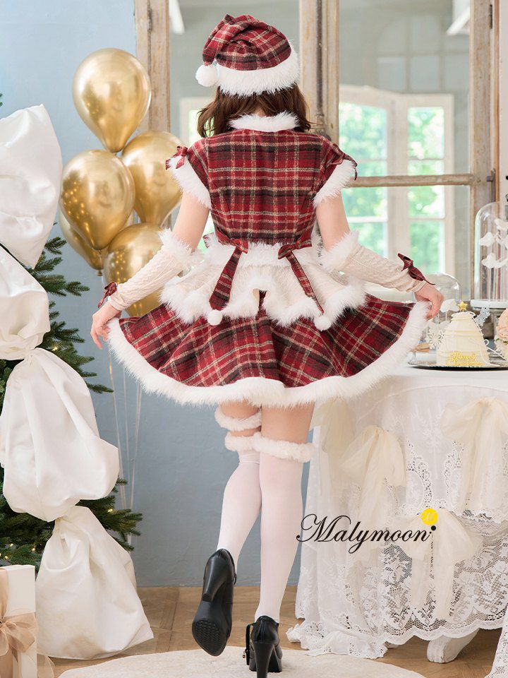 【9点セット】Malymoon マリームーン ベルベットフルールパールサンタ レッド mlcs25060