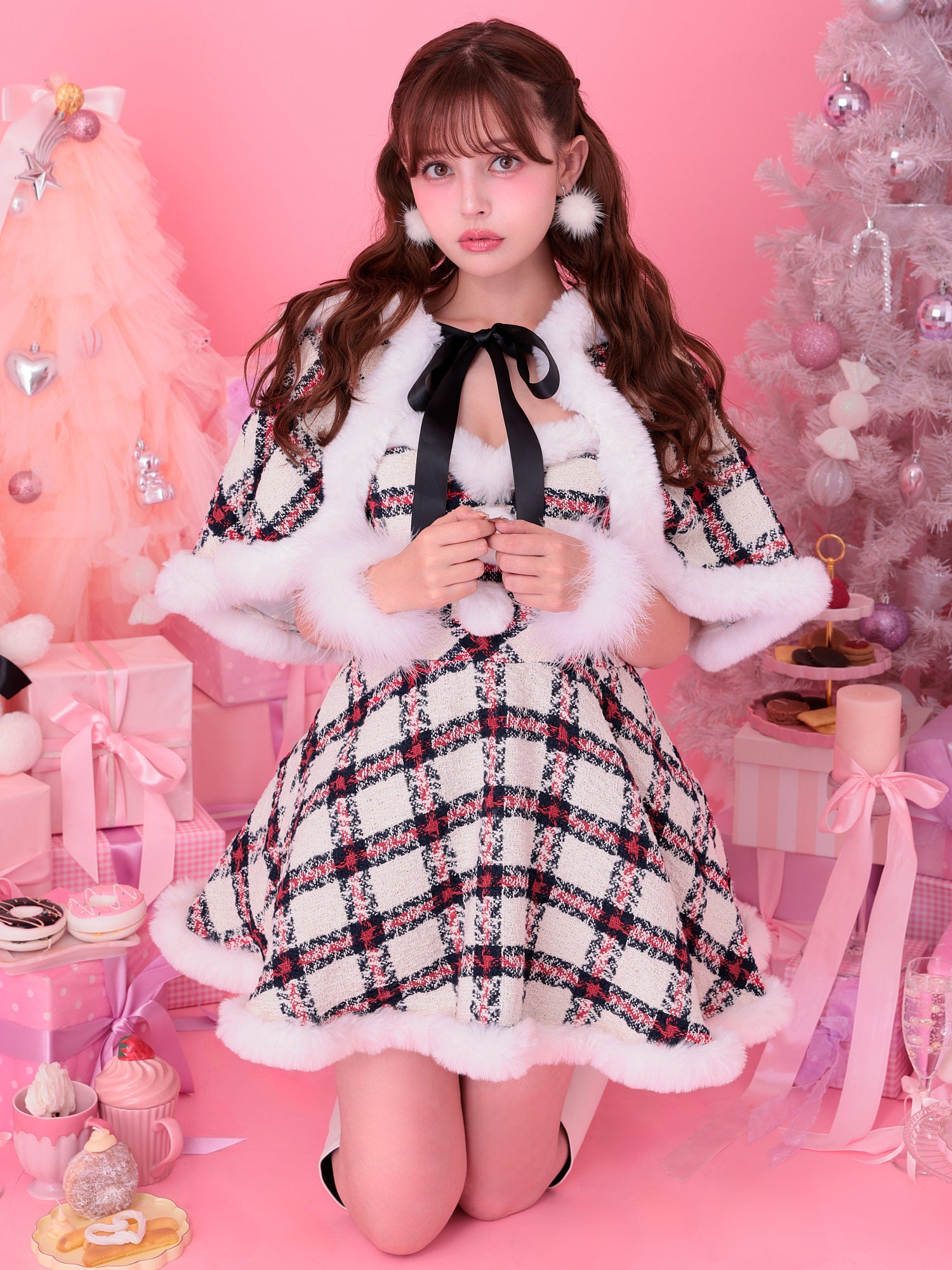 【2点セット】tartan check santa タータンチェックサンタ ミックス vcsst-250150