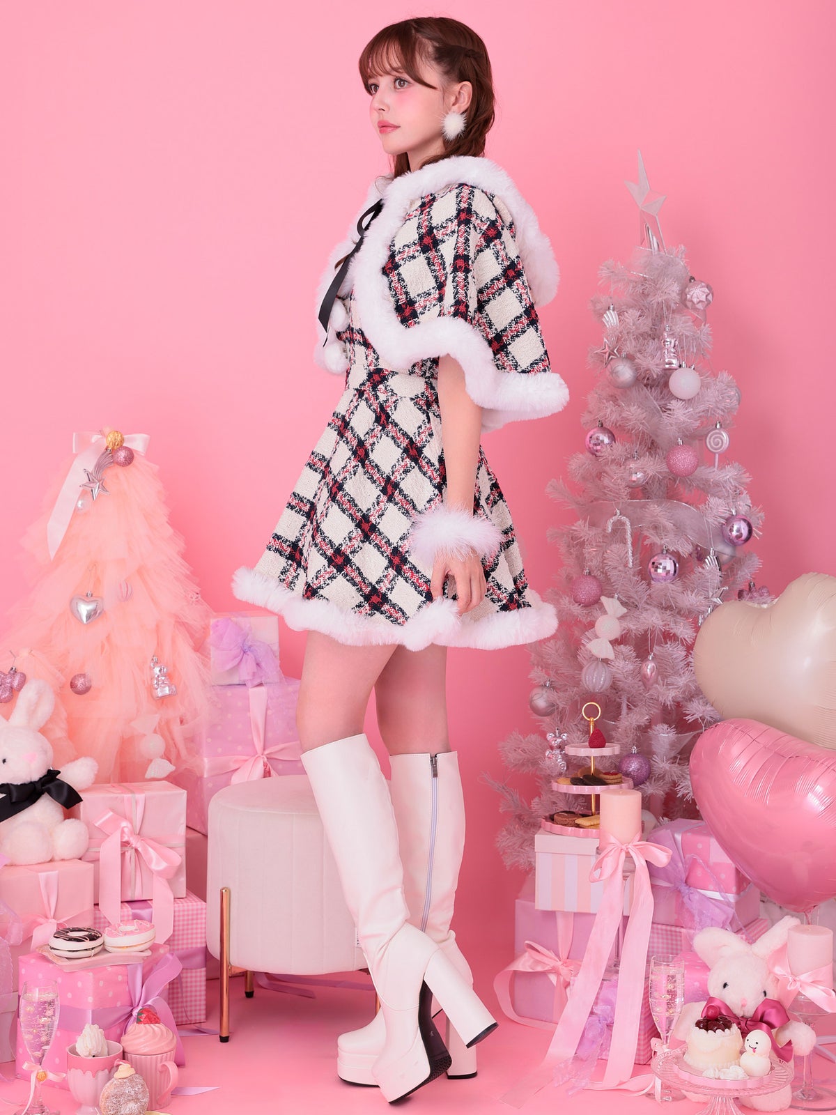 【2点セット】tartan check santa タータンチェックサンタ ミックス vcsst-250150